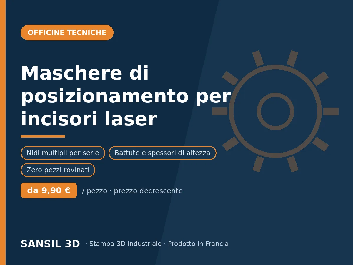 Maschere di posizionamento e accessori per incisori laser