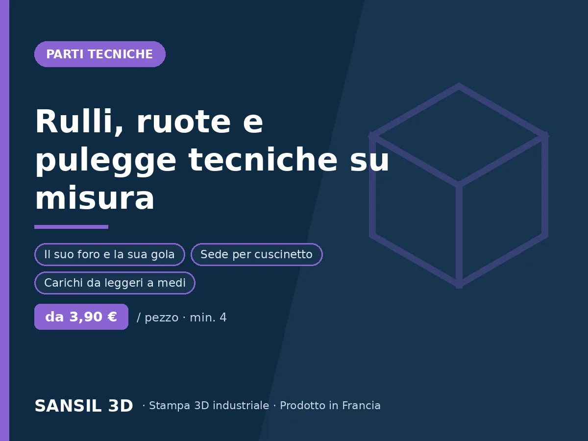 Rulli, ruote e rullini tecnici su misura