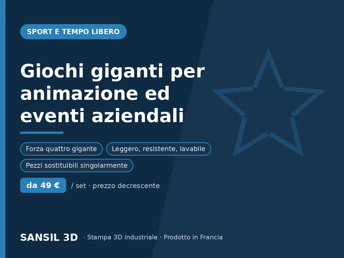 Giochi giganti per animatori e dopolavoro aziendali