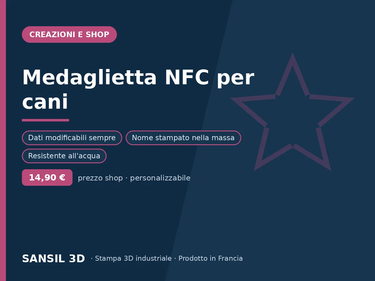 Medaglietta NFC per cani