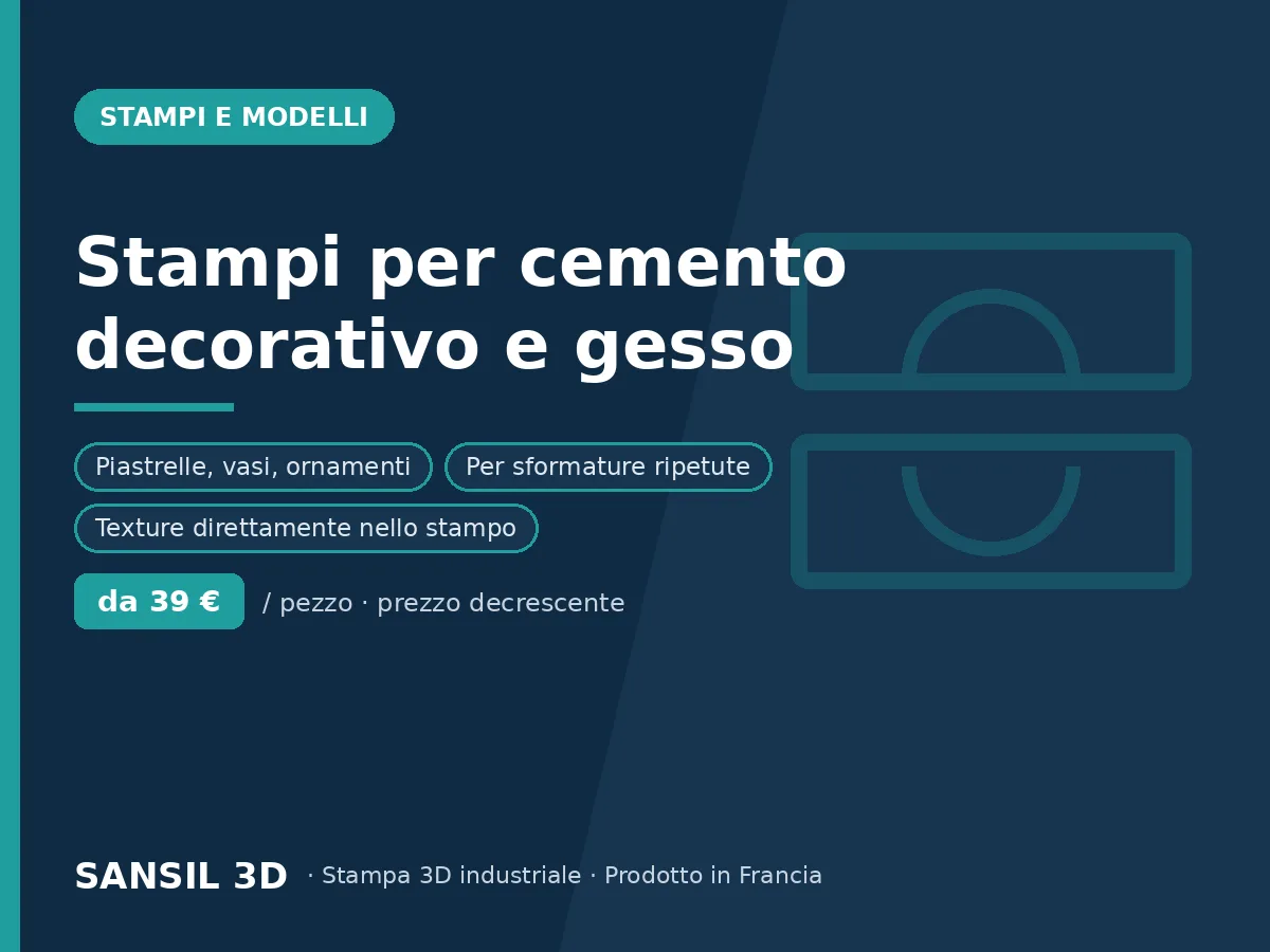 Stampi per cemento decorativo, gesso e stucco