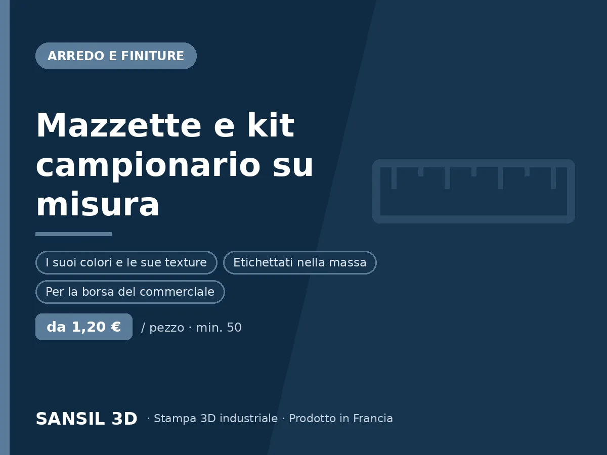 Mazzette colori e campionari materiali personalizzati