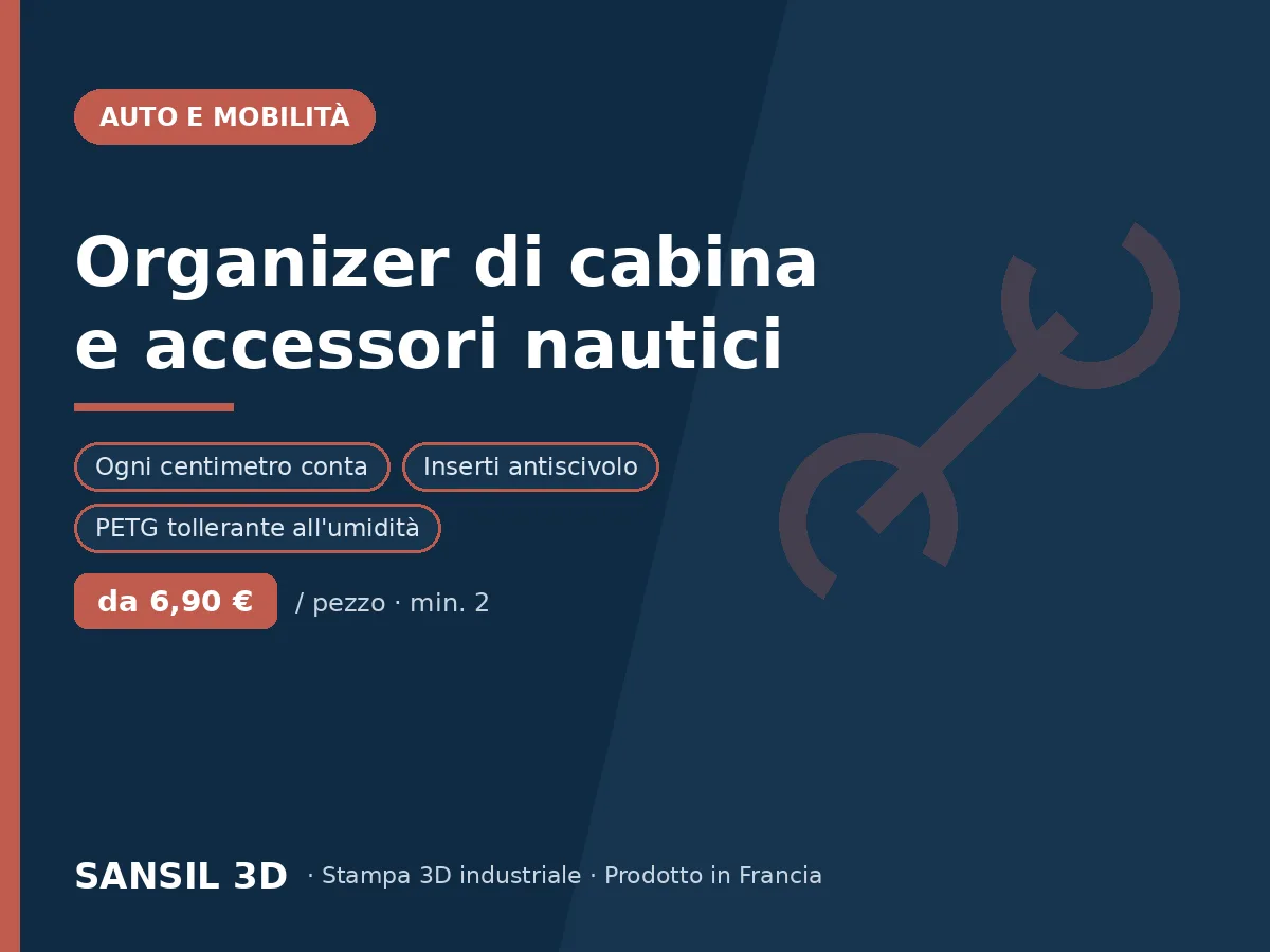 Organizzatori e accessori di cabina per la nautica