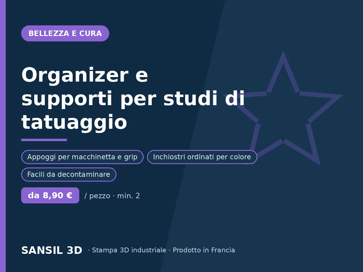 Organizer e supporti per studi di tatuaggio