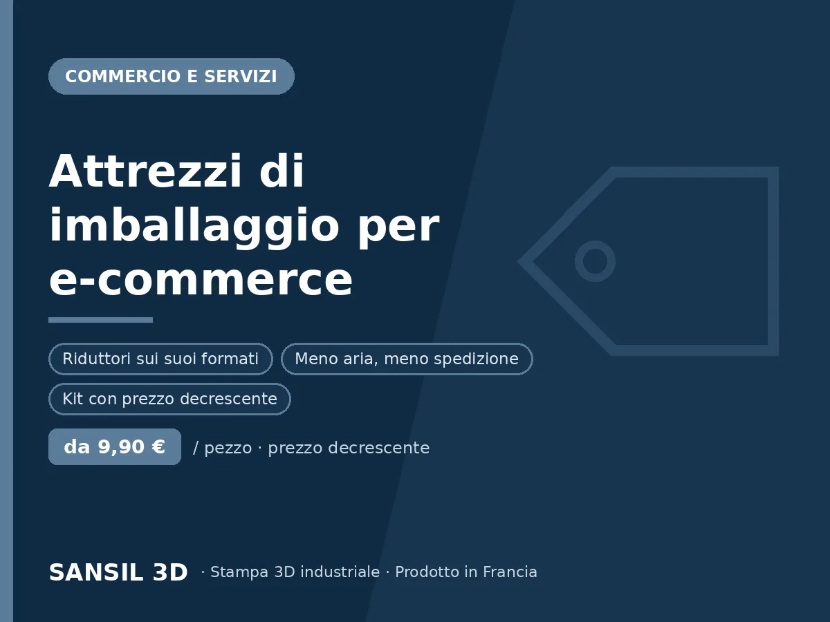 Attrezzi di imballaggio per e-commerce: riduttori di scatola e guide