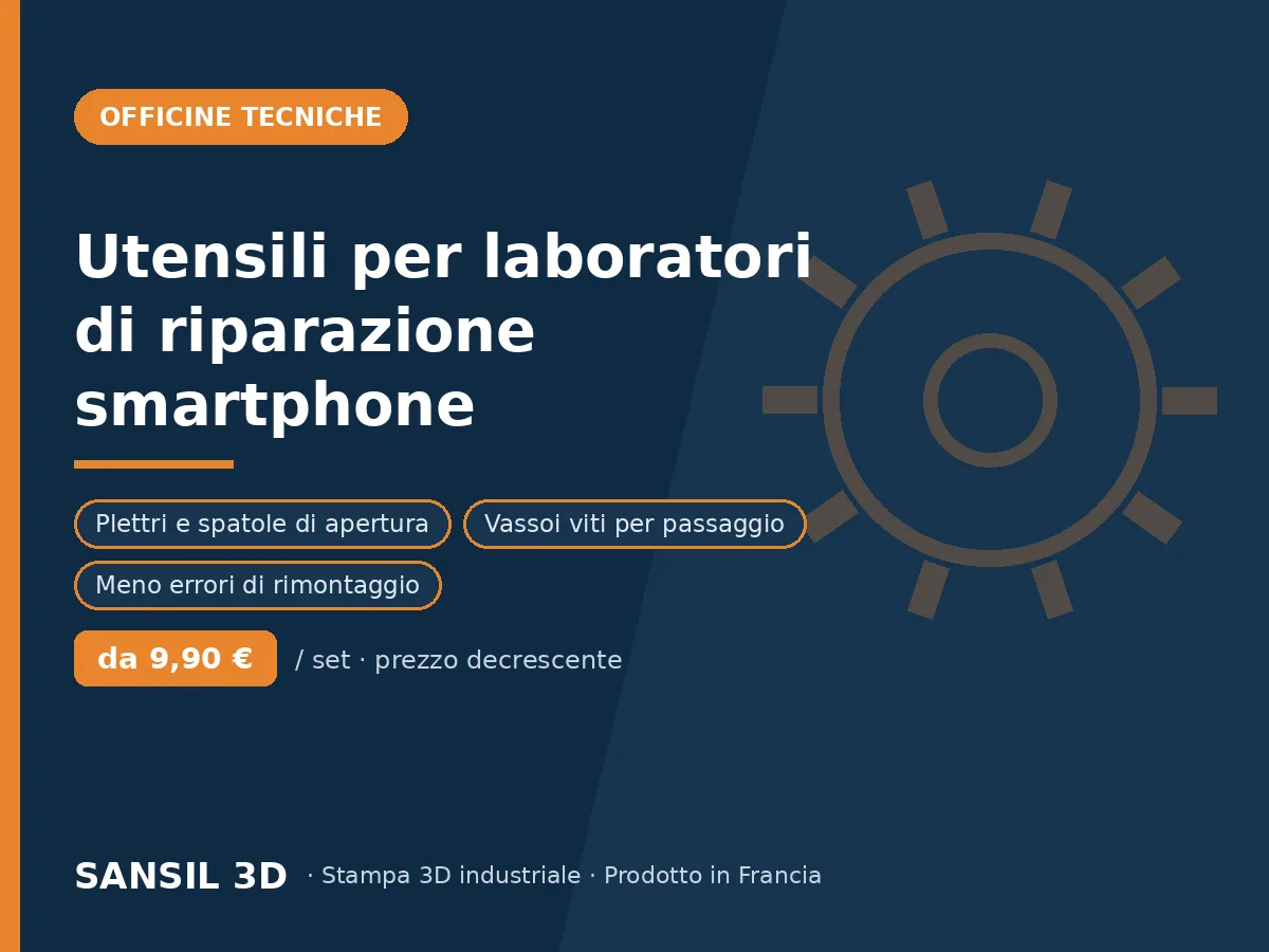 Utensili e supporti per laboratori di riparazione smartphone