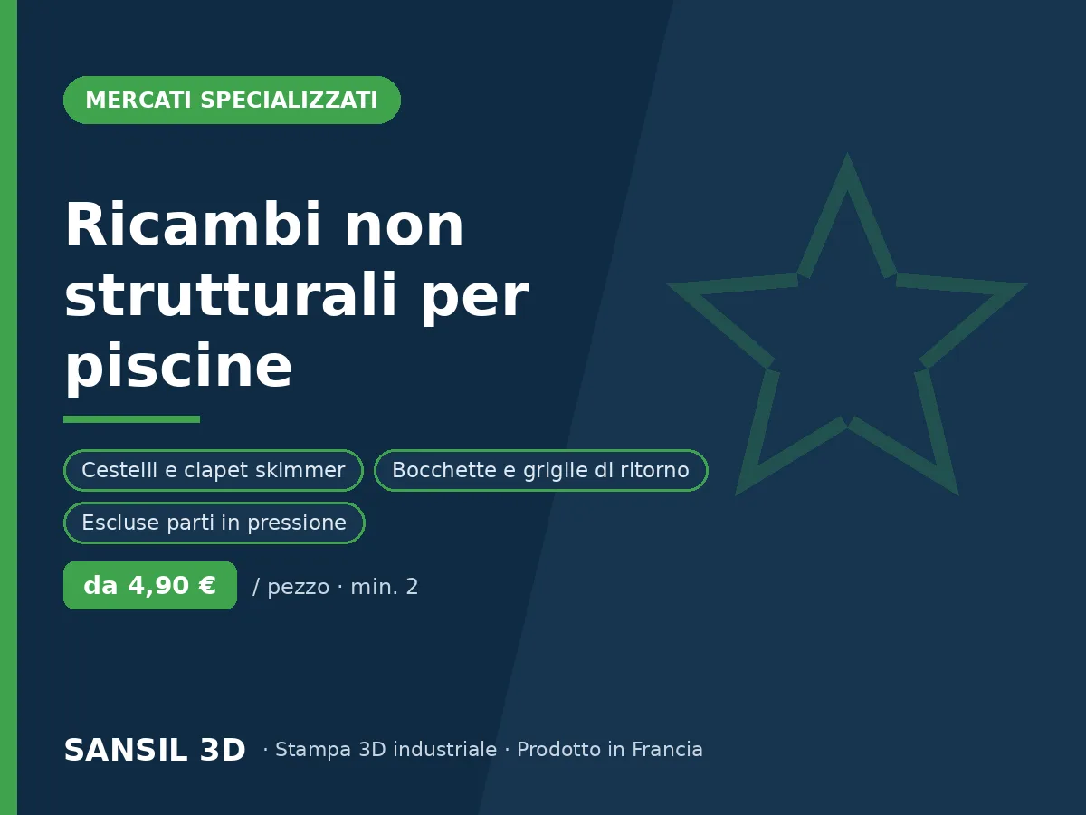 Ricambi non strutturali per piscine