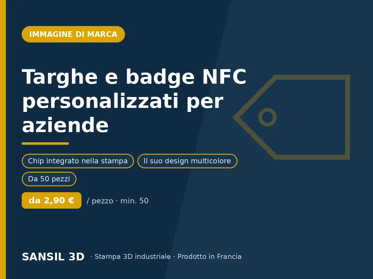 Targhe e badge NFC personalizzati per aziende