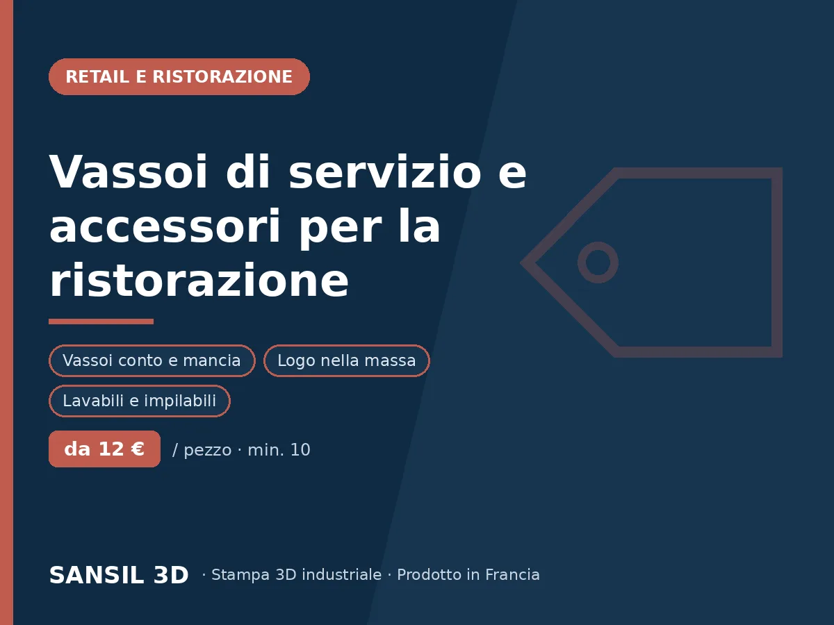 Vassoi di servizio e accessori per la ristorazione personalizzati