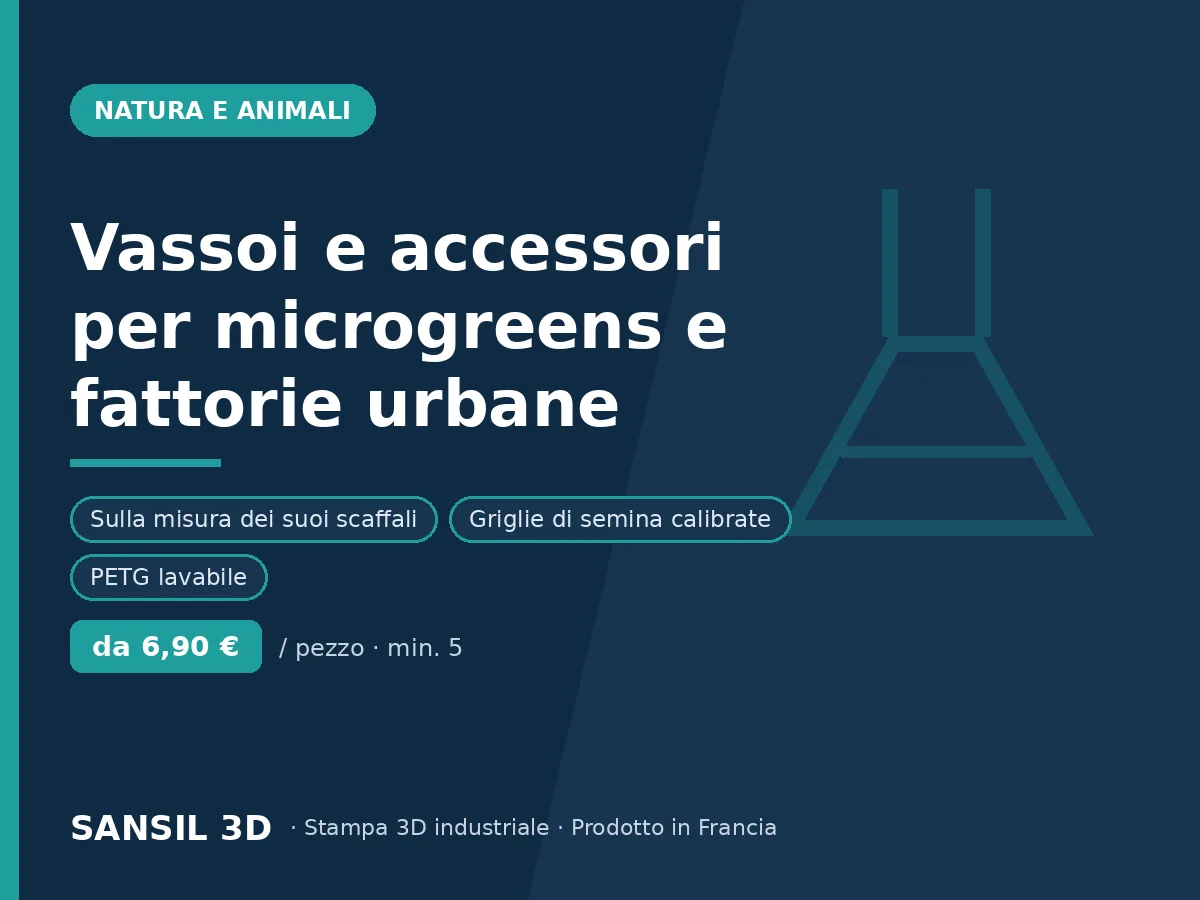 Vassoi e accessori per microgreens e agricoltura urbana