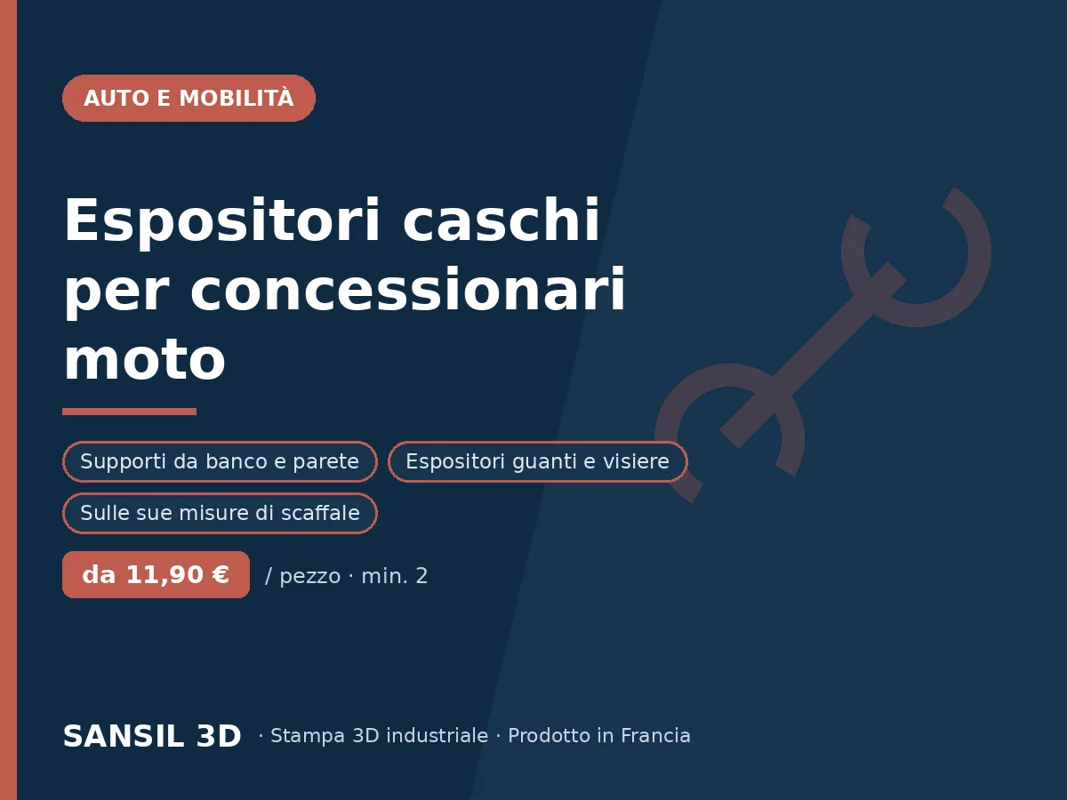 Espositori per caschi e accessori showroom moto