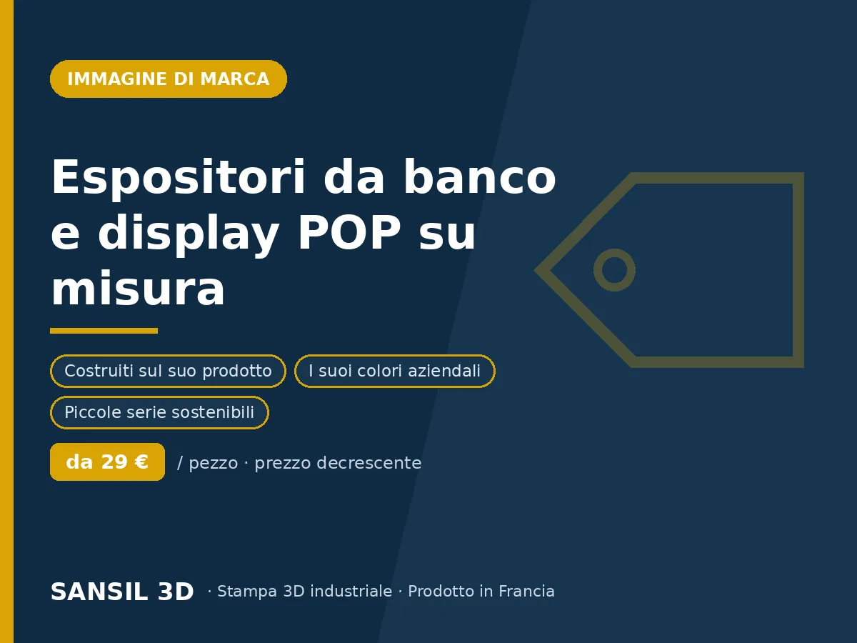 Espositori da punto vendita e display da banco su misura