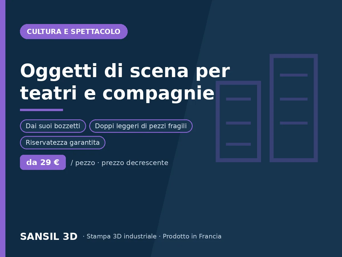 Oggetti di scena e accessori per teatri e compagnie