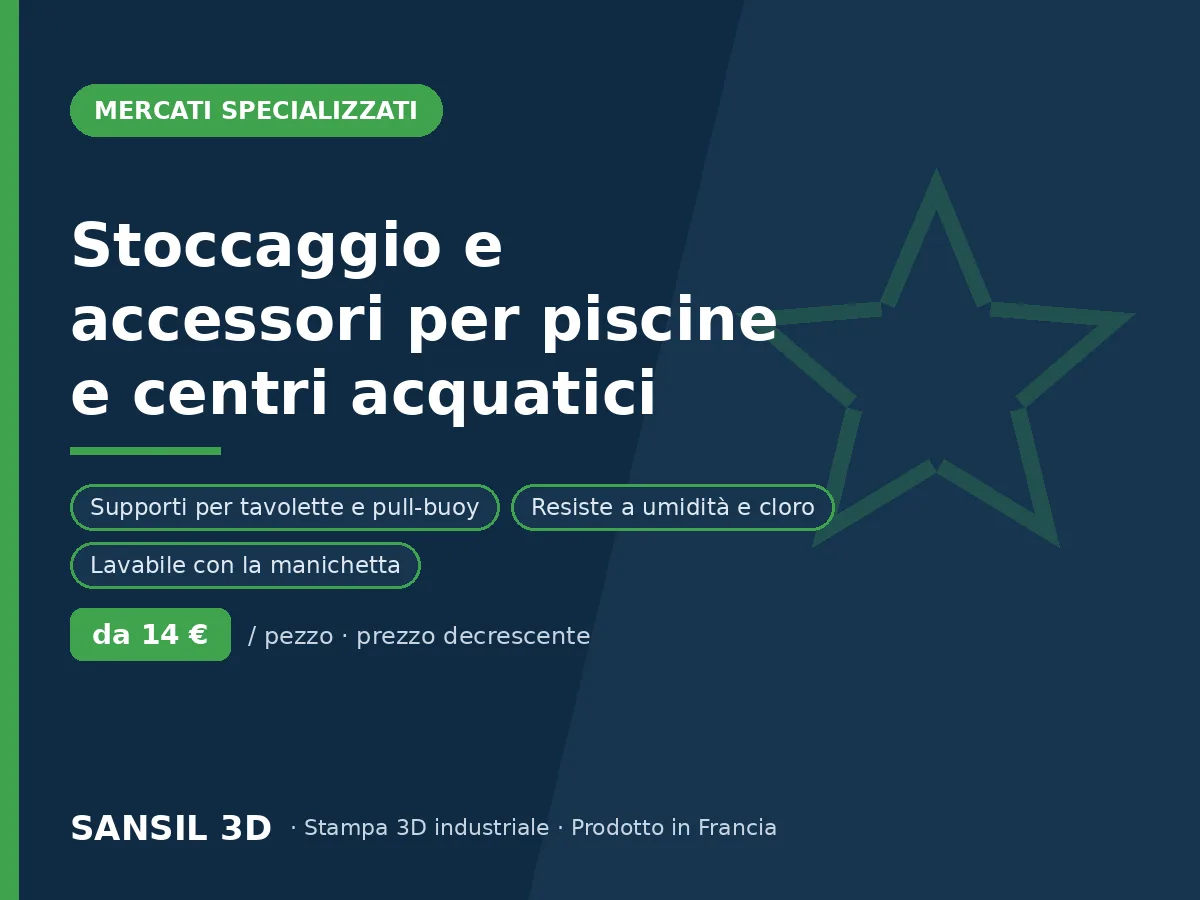 Contenitori e accessori per piscine e centri acquatici