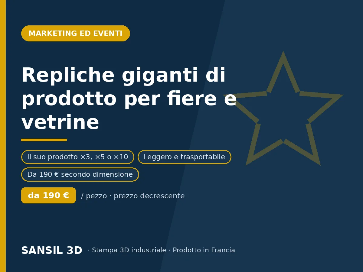 Repliche giganti di prodotto per fiere e vetrine