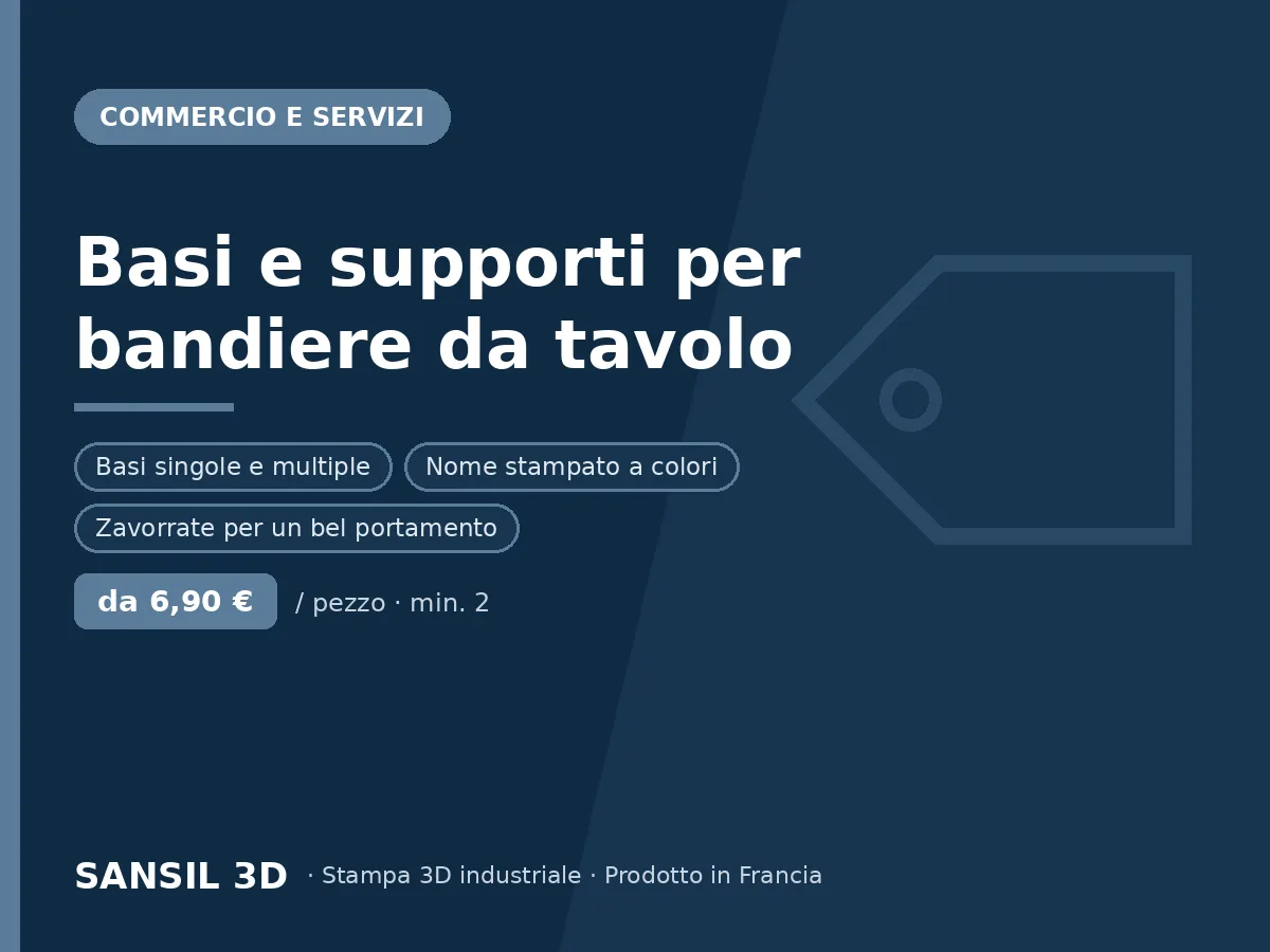Basi e portabandiere da tavolo per enti pubblici
