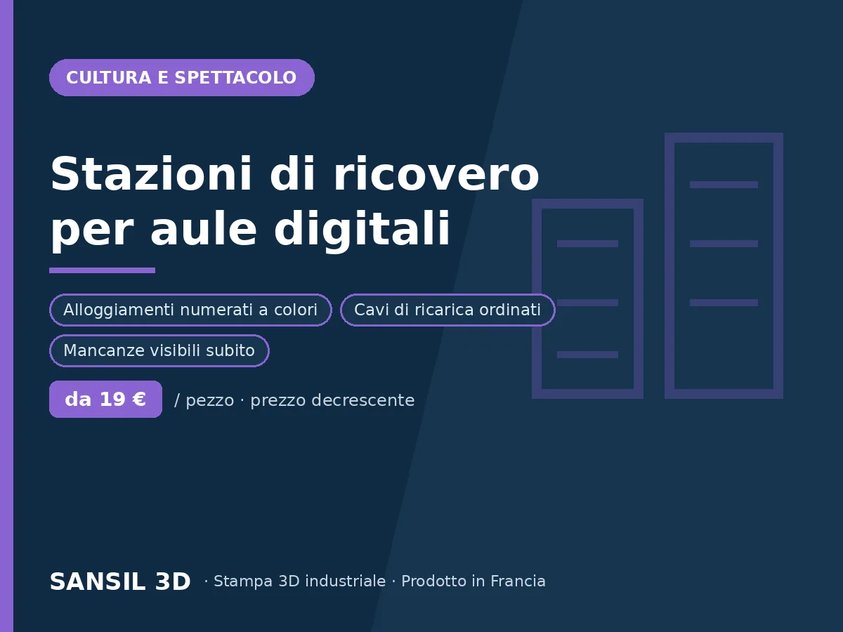 Stazioni di ricarica e riordino per aule digitali
