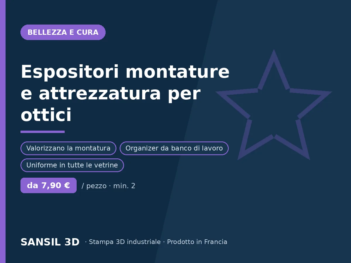 Espositori per montature e arredo laboratorio per ottici
