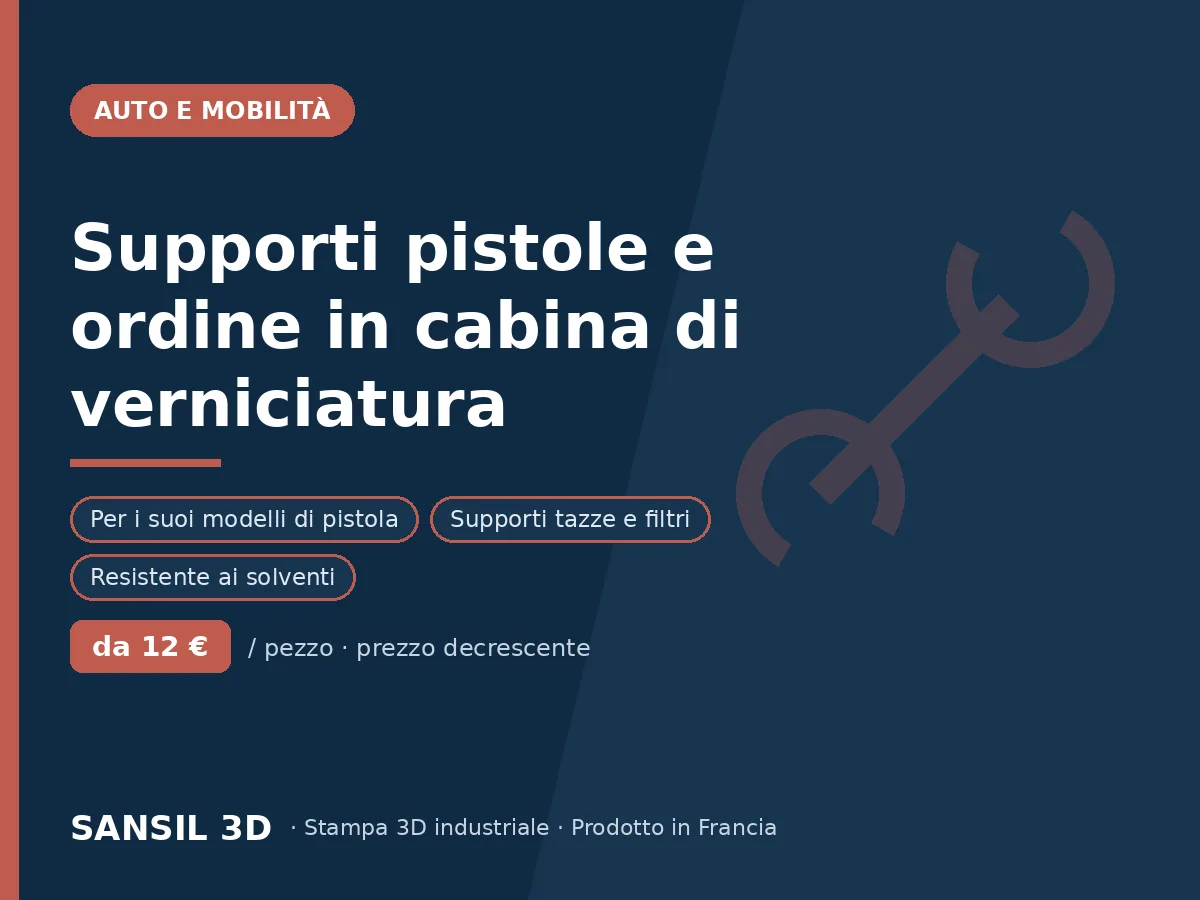 Supporti pistole e organizzazione della cabina di verniciatura