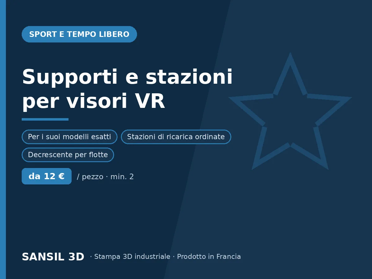 Supporti e stazioni di riordino per visori VR
