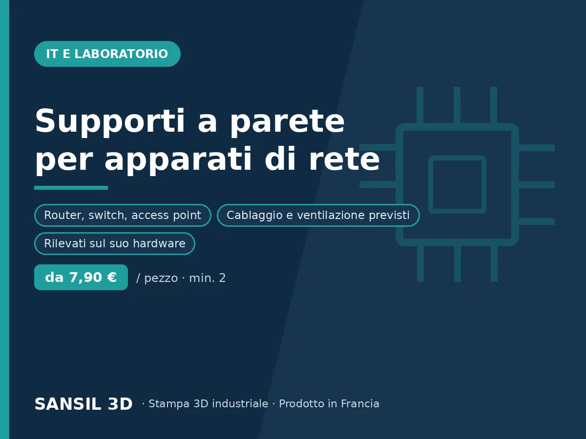 Supporti a parete per apparati di rete