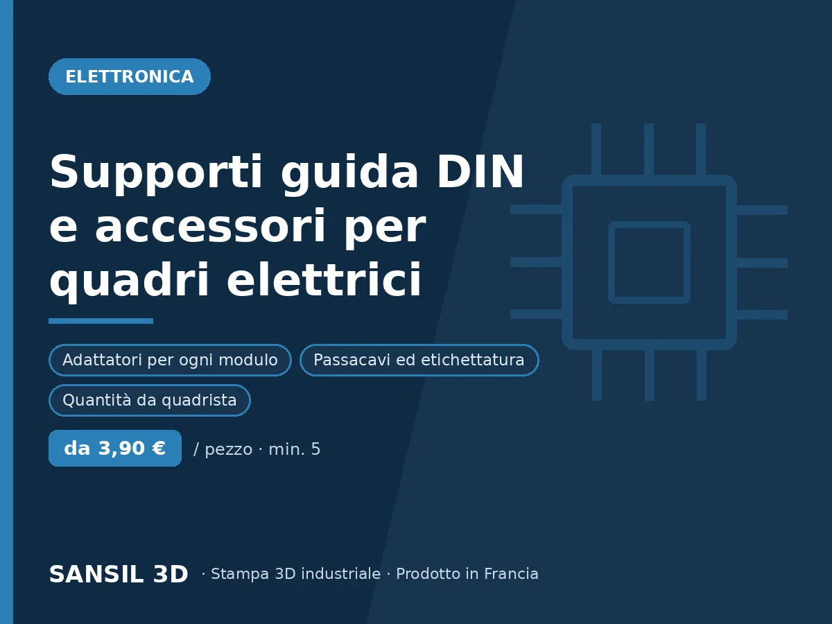 Supporti per guida DIN e accessori per quadri elettrici su misura