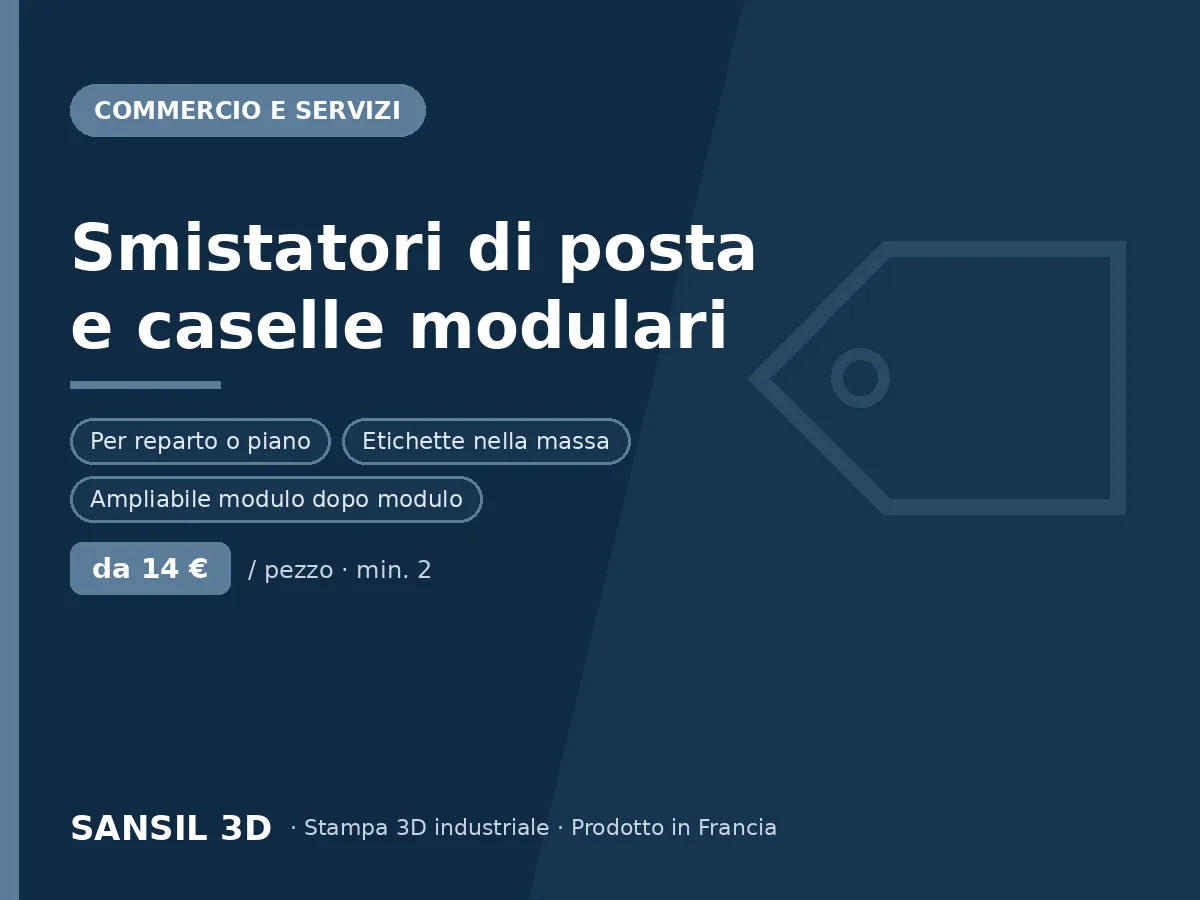 Smistatori di posta e caselle modulari per servizi generali