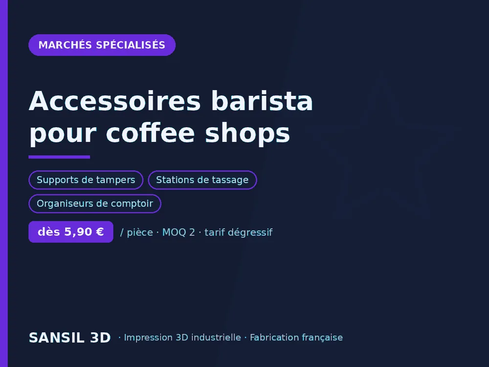 Accessoires barista pour coffee shops
