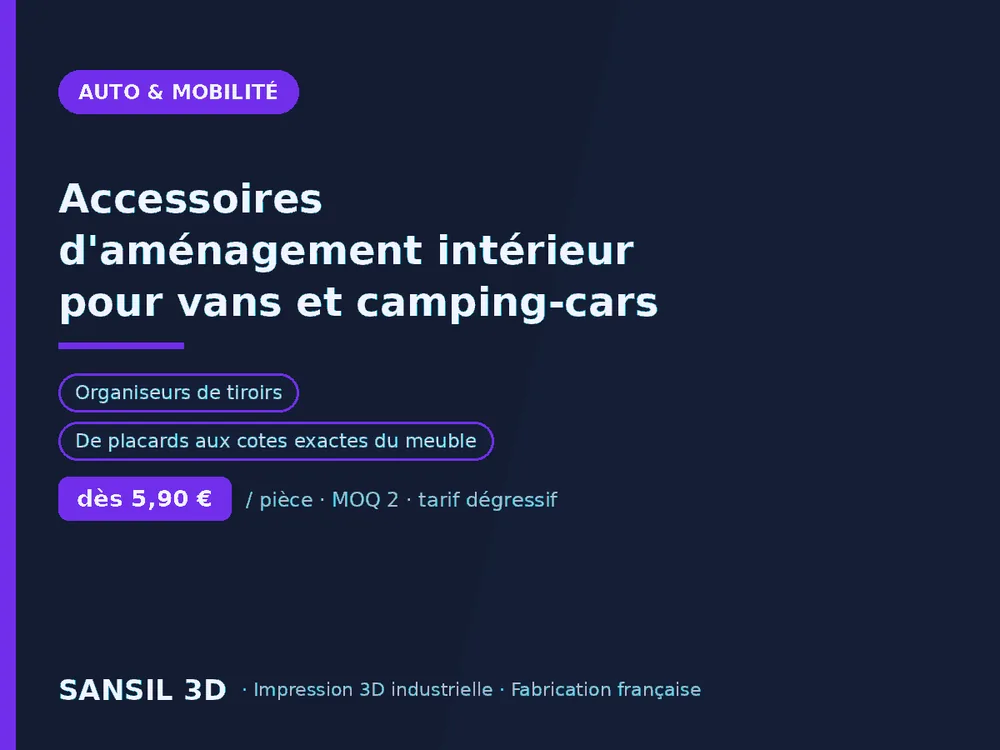 Accessoires d'aménagement intérieur pour vans et camping-cars