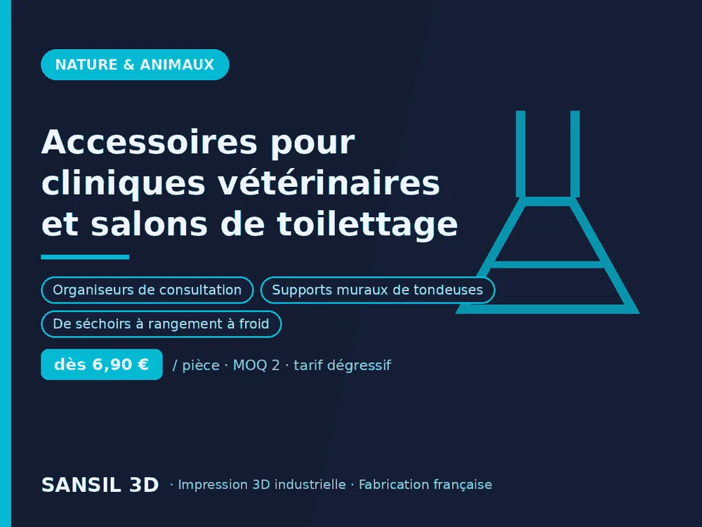 Accessoires pour cliniques vétérinaires et salons de toilettage