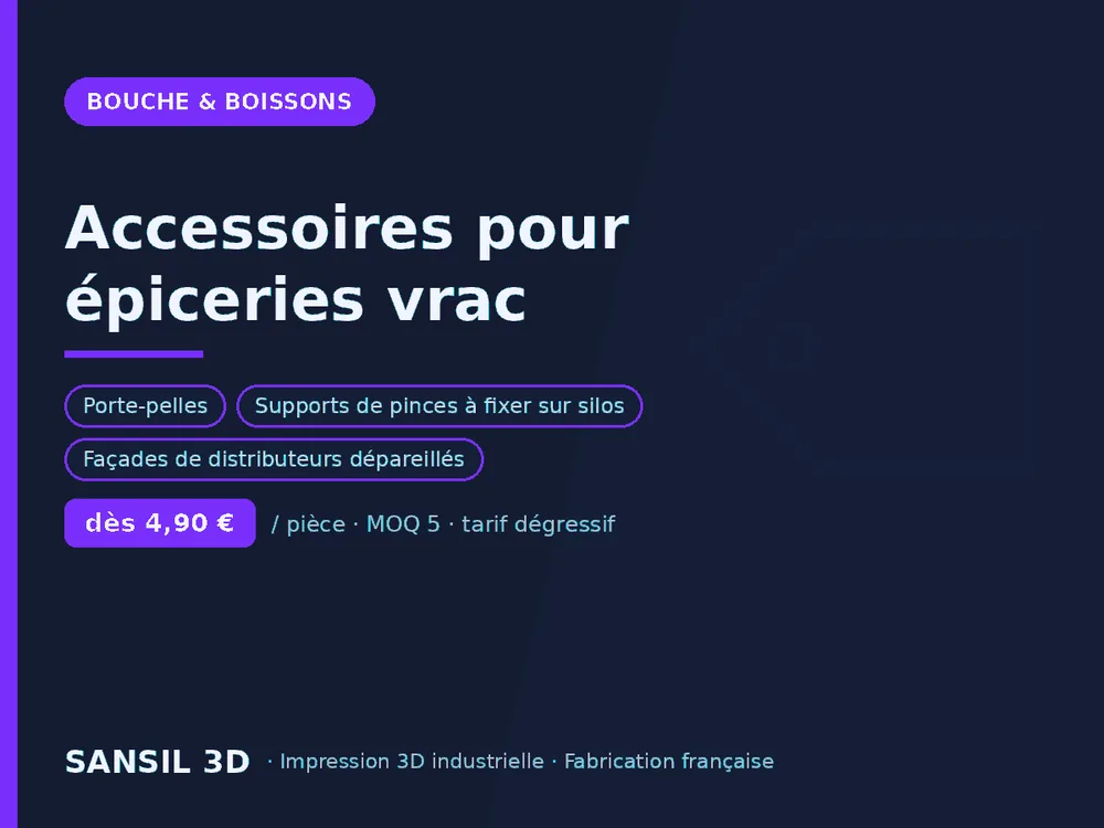 Accessoires pour épiceries vrac
