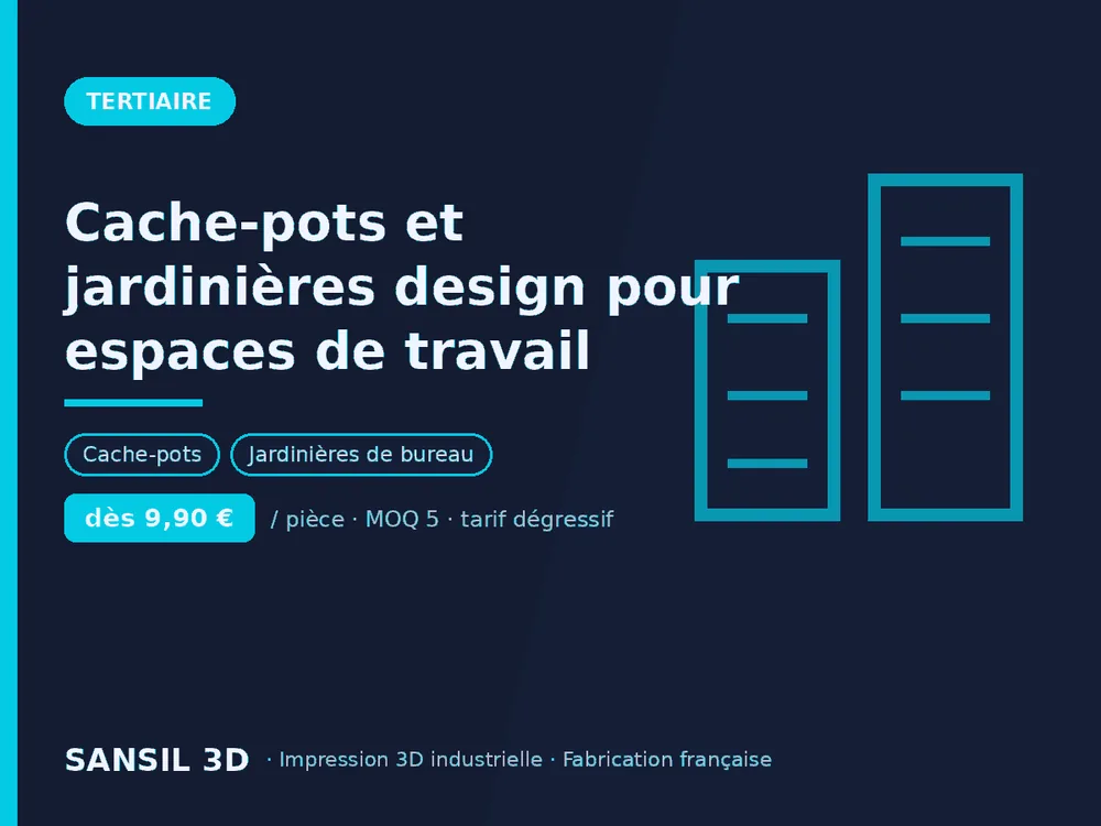 Cache-pots et jardinières design pour espaces de travail