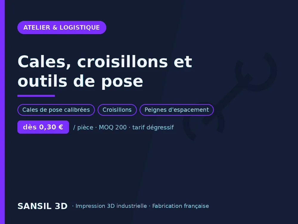 Cales, croisillons et outils de pose