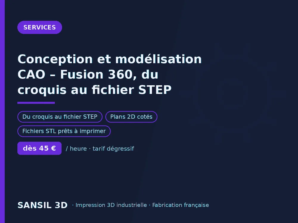 Conception et modélisation CAO – Fusion 360, du croquis au fichier STEP