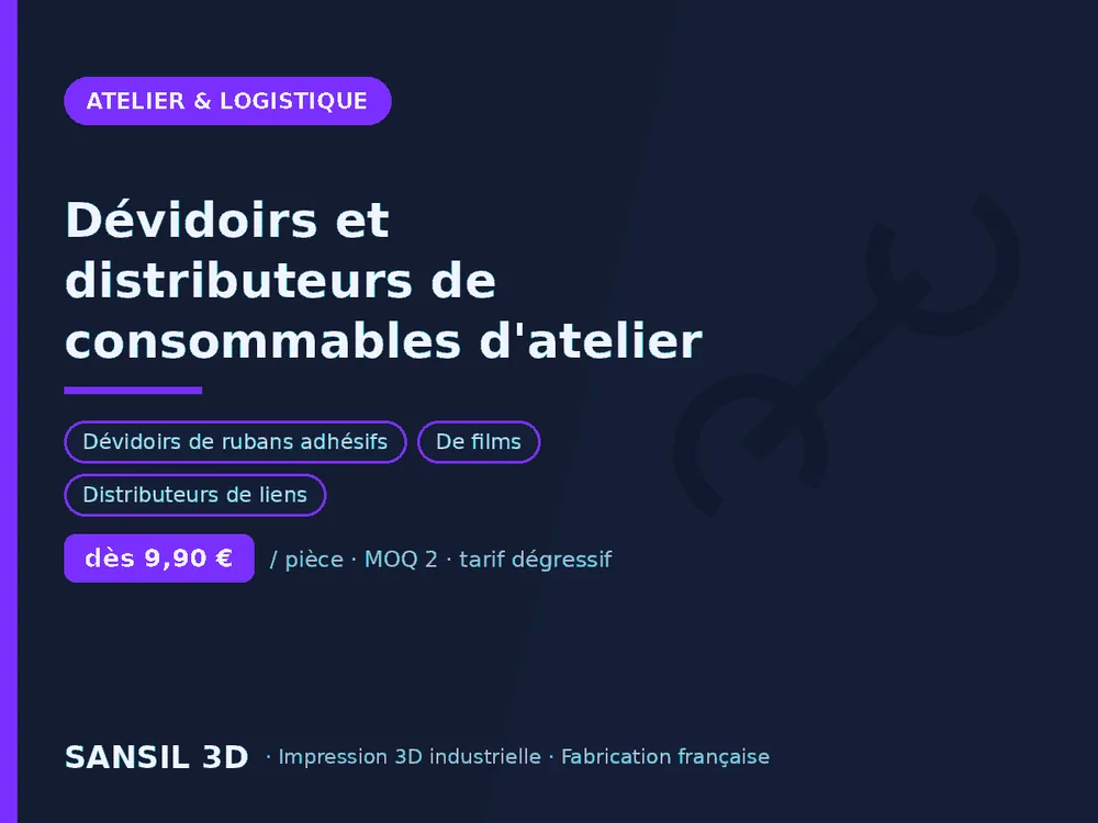Dévidoirs et distributeurs de consommables d'atelier