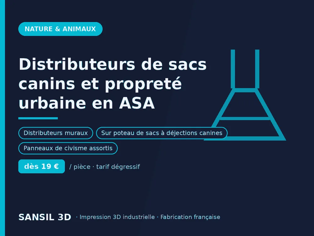 Distributeurs de sacs canins et propreté urbaine en ASA