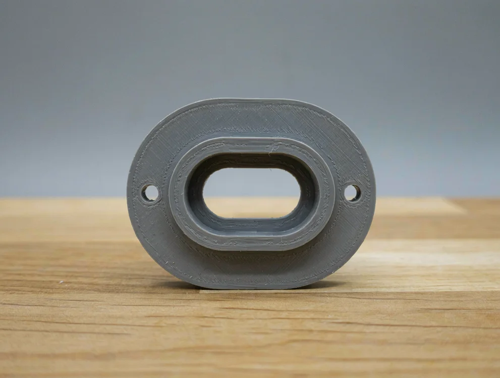oval wardrobe rail end cap 30 x 15 mm