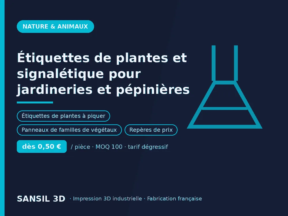 Étiquettes de plantes et signalétique pour jardineries et pépinières