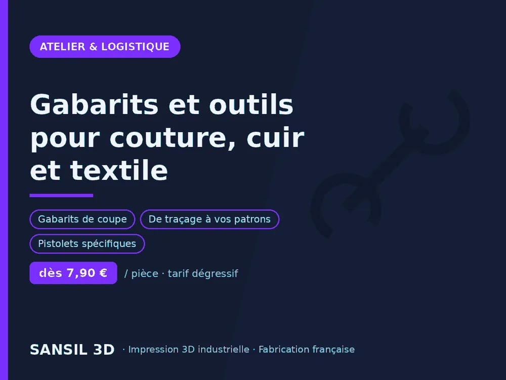 Gabarits et outils pour couture, cuir et textile
