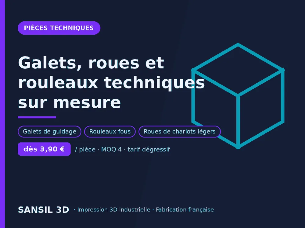 Galets, roues et rouleaux techniques sur mesure