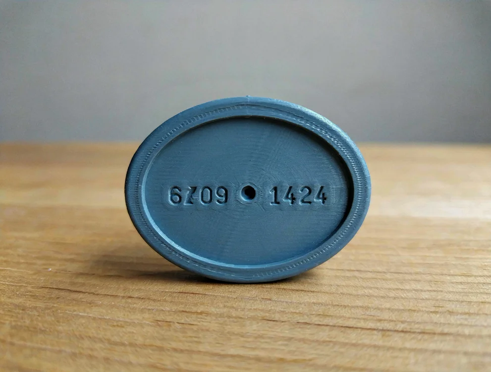 Jeton de caddie numéroté par série