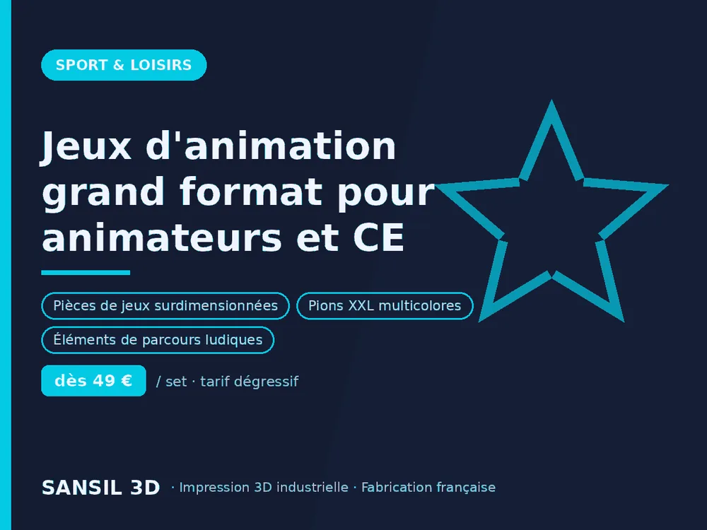 Jeux d'animation grand format pour animateurs et CE