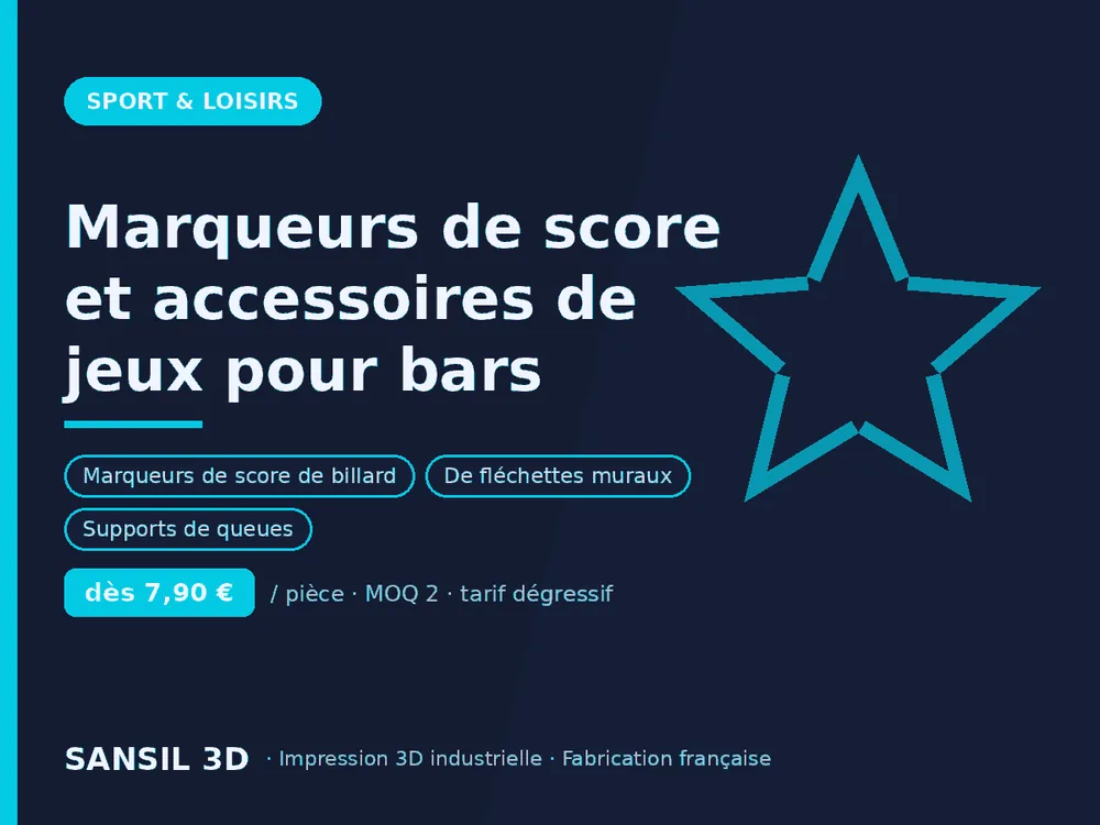 Marqueurs de score et accessoires de jeux pour bars