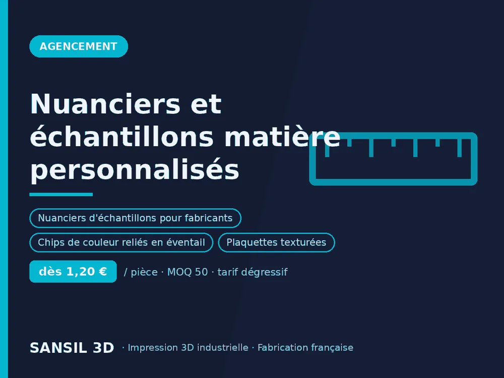Nuanciers et échantillons matière personnalisés