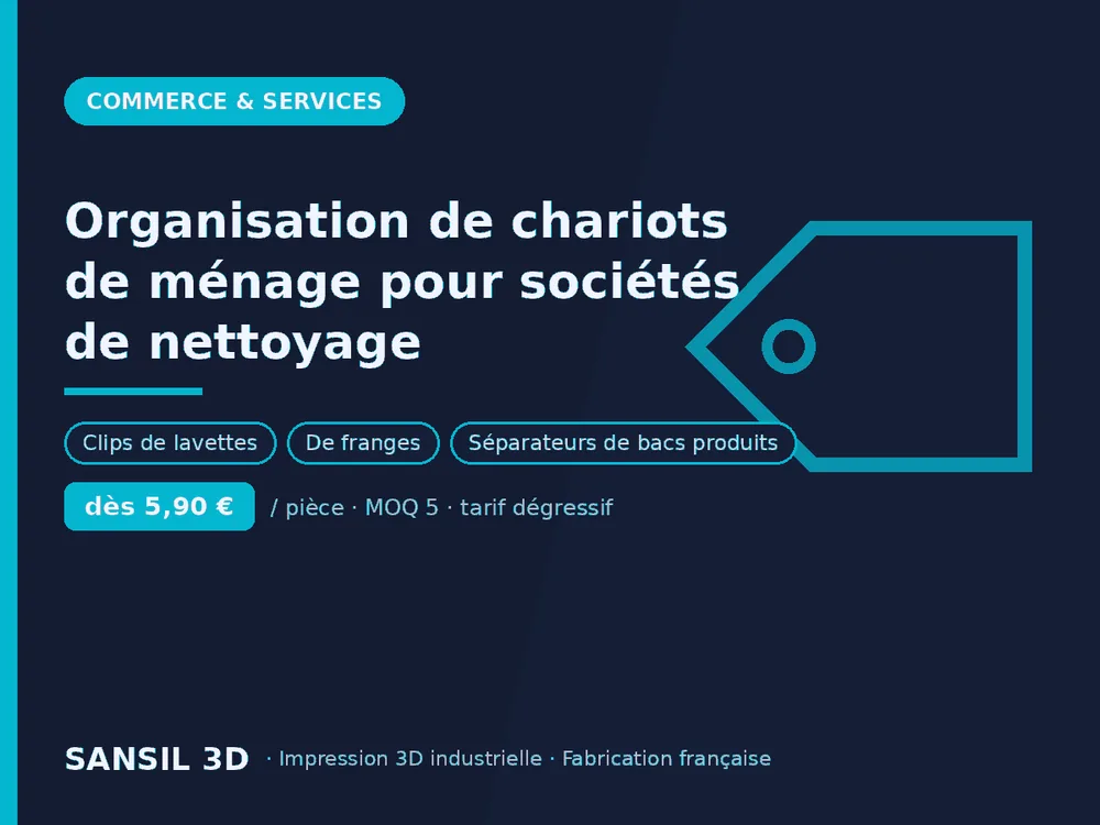 Organisation de chariots de ménage pour sociétés de nettoyage