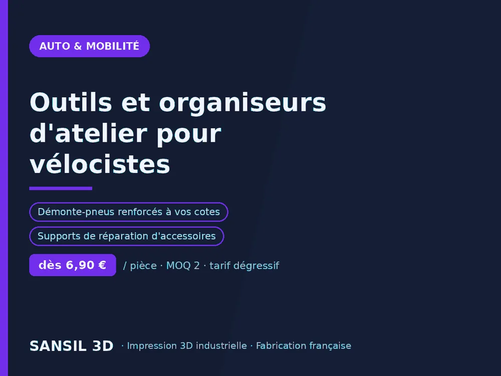 Outils et organiseurs d'atelier pour vélocistes