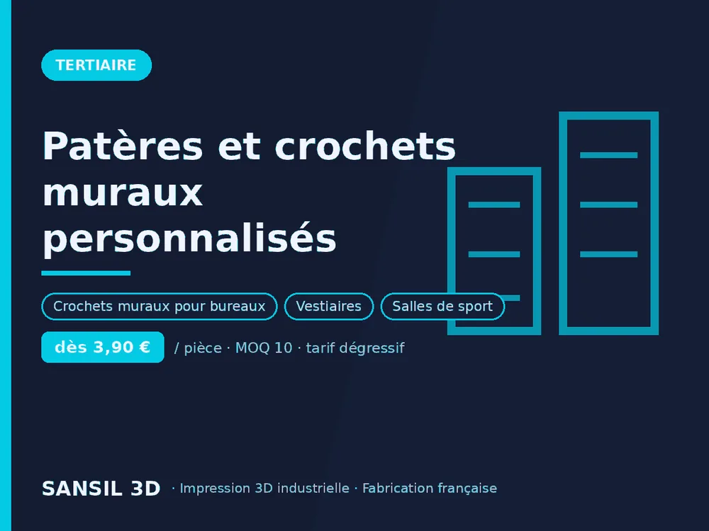 Patères et crochets muraux personnalisés