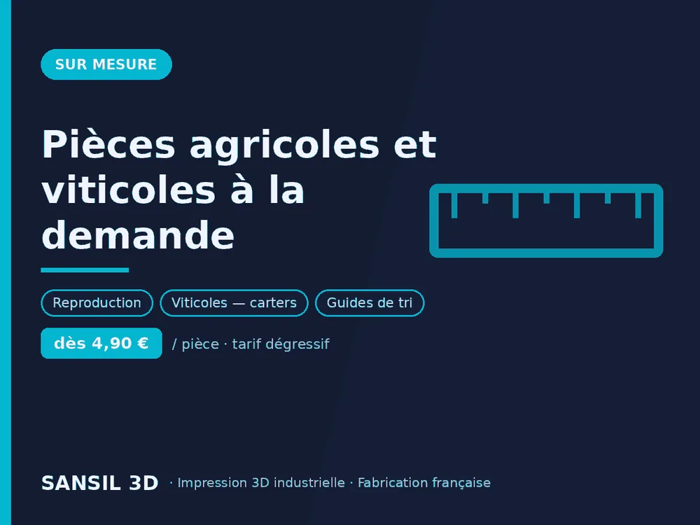 Pièces agricoles et viticoles à la demande