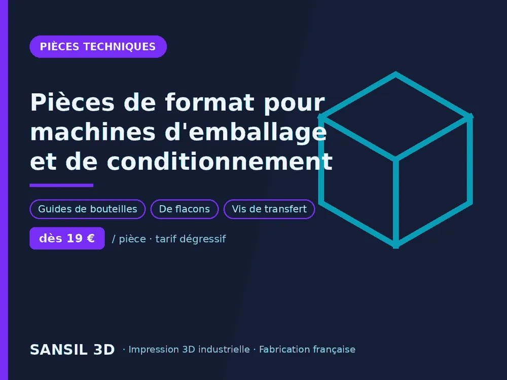Pièces de format pour machines d'emballage et de conditionnement