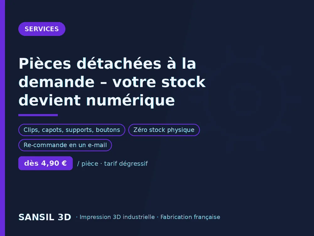 Pièces détachées à la demande – votre stock devient numérique